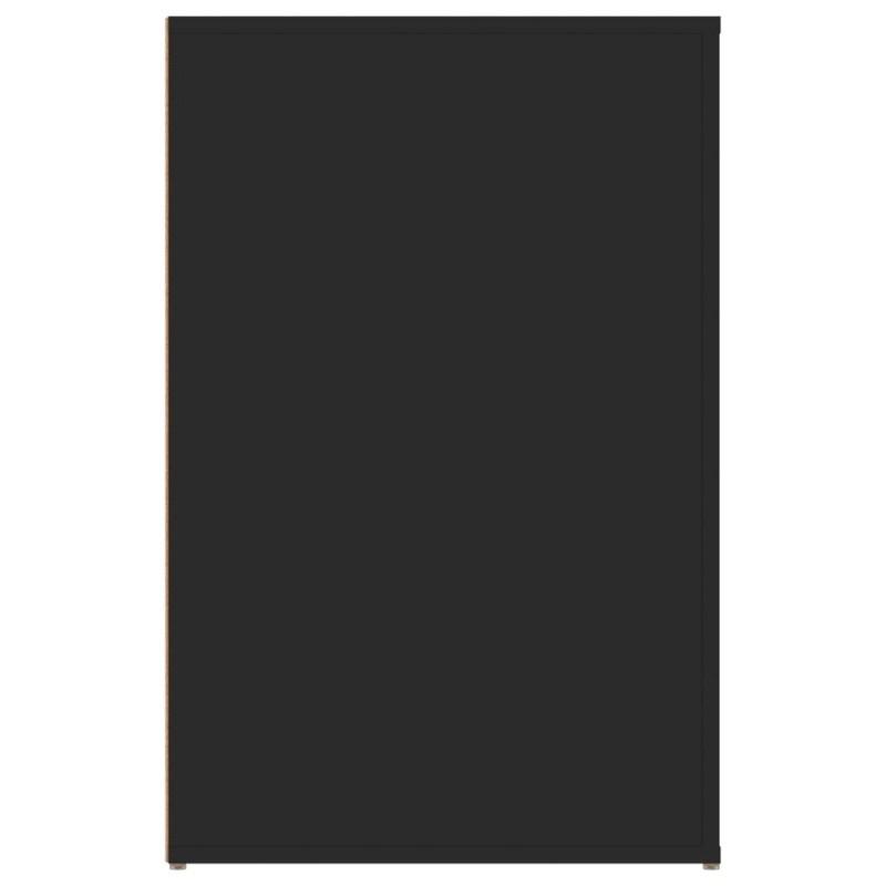 Produktbild för Skrivbord svart 100x49x75 cm konstruerat trä