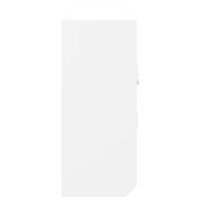 Produktbild för Nyckelskåp vit 40x8,5x20 cm konstruerat trä och stål