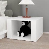 Miniatyr av produktbild för Sängbord vit 57x55x36 cm konstruerat trä