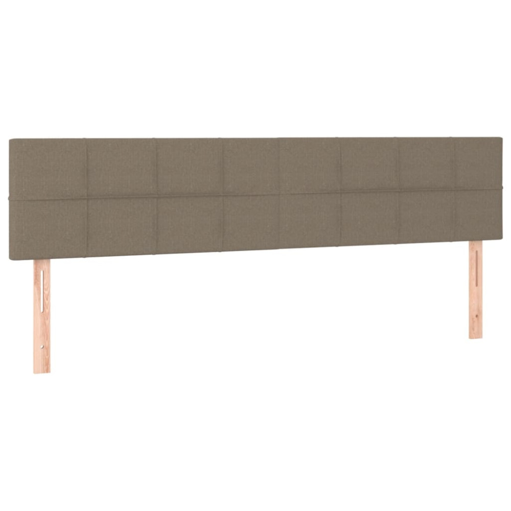 Produktbild för Ramsäng med madrass taupe 180x200 cm tyg