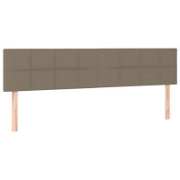 Produktbild för Ramsäng med madrass taupe 180x200 cm tyg