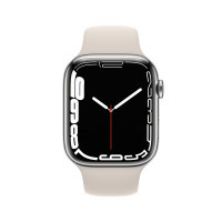 Miniatyr av produktbild för Apple Watch Series 7 OLED 45 mm 4G Silver GPS