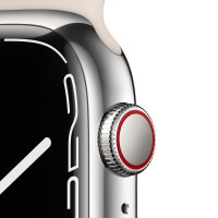 Miniatyr av produktbild för Apple Watch Series 7 OLED 45 mm 4G Silver GPS