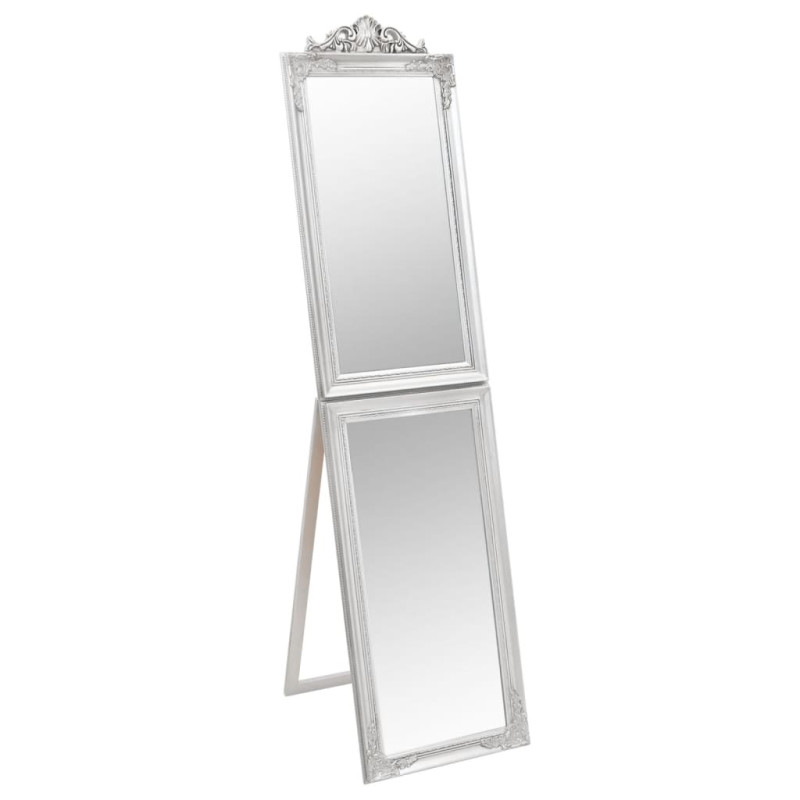 Produktbild för Fristående spegel silver 40x160 cm