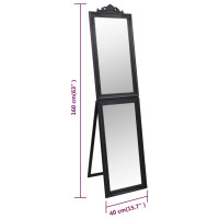 Miniatyr av produktbild för Fristående spegel svart 40x160 cm