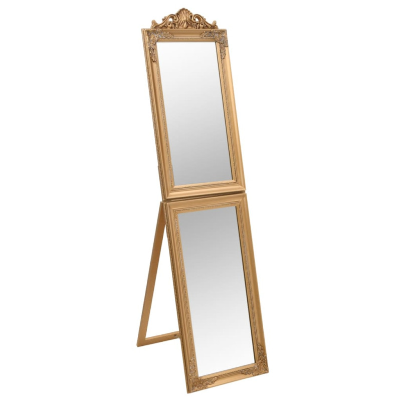 Produktbild för Fristående spegel guld 50x200 cm