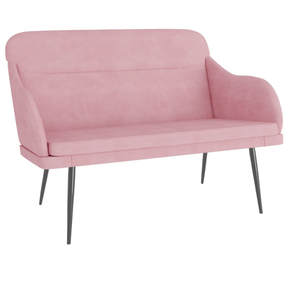 Produktbild för Bänk rosa 110x76x80 cm sammet