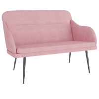 Produktbild för Bänk rosa 110x76x80 cm sammet