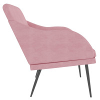 Produktbild för Bänk rosa 110x76x80 cm sammet