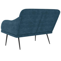 Produktbild för Bänk blå 110x76x80 cm sammet