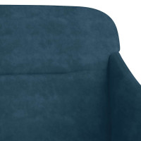 Produktbild för Bänk blå 110x76x80 cm sammet