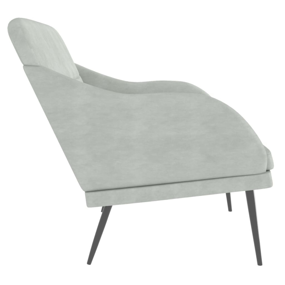 Produktbild för Bänk ljusgrå 110x76x80 cm sammet