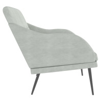 Produktbild för Bänk ljusgrå 110x76x80 cm sammet