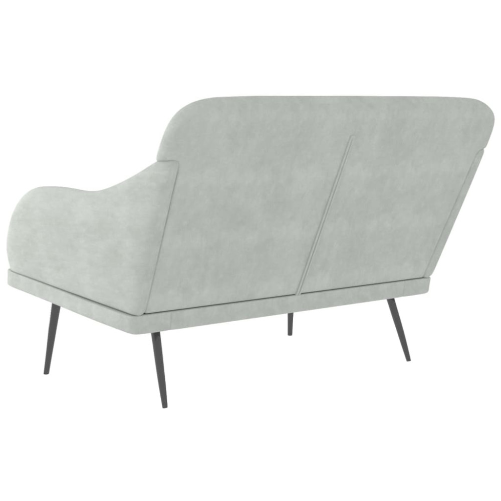 Produktbild för Bänk ljusgrå 110x76x80 cm sammet
