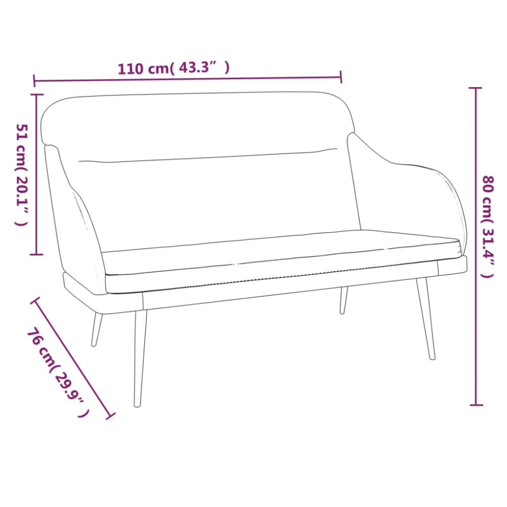 Produktbild för Bänk ljusgrå 110x76x80 cm sammet