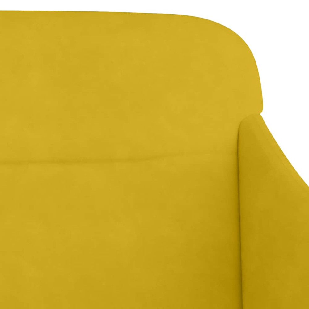 Produktbild för Bänk gul 110x76x80 cm sammet