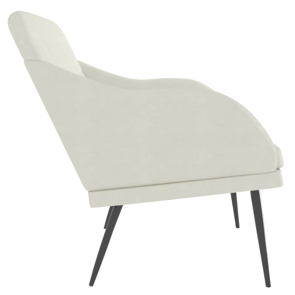 Produktbild för Bänk gräddvit 110x76x80 cm sammet