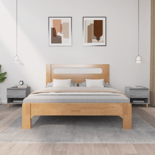 vidaXL Sängbord 2 st grå sonoma 50x46x50 cm konstruerat trä