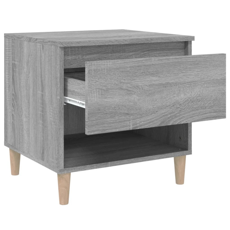Produktbild för Sängbord 2 st grå sonoma 50x46x50 cm konstruerat trä