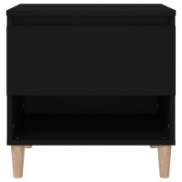 Produktbild för Sängbord 2 st svart 50x46x50 cm konstruerat trä