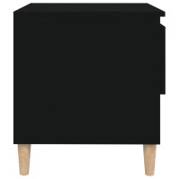Produktbild för Sängbord 2 st svart 50x46x50 cm konstruerat trä