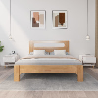 Produktbild för Sängbord 2 st vit högglans 50x46x50 cm konstruerat trä