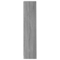 Produktbild för Bokhylla 3 hyllor grå sonoma 40x24x109 cm konstruerat trä