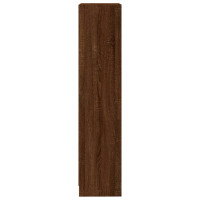 Produktbild för Bokhylla 3 hyllor brun ek 40x24x109 cm konstruerat trä