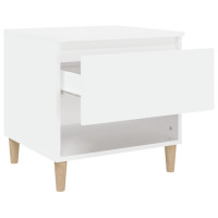 Produktbild för Sängbord vit 50x46x50 cm konstruerat trä
