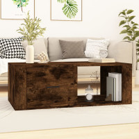 Produktbild för Soffbord rökfärgad ek 100x50,5x35 cm konstruerat trä