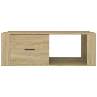 Produktbild för Soffbord sonoma-ek 100x50,5x35 cm konstruerat trä