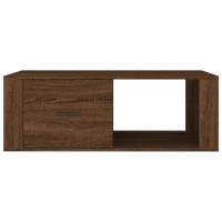 Produktbild för Soffbord brun ek 100x50,5x35 cm konstruerat trä