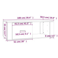 Produktbild för Soffbord grå sonoma 100x50,5x35 cm konstruerat trä