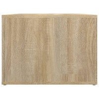 Produktbild för Soffbord sonoma-ek 80x50x36 cm konstruerat trä