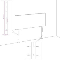 Produktbild för Sänggavel mörkblå 144x7x118/128 cm sammet