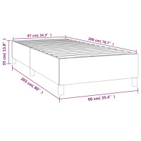 Produktbild för Sängram grå 90x200 cm konstläder