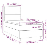 Produktbild för Ramsäng med madrass svart 80x200 cm konstläder