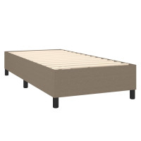 Produktbild för Ramsäng med madrass taupe 90x190 cm tyg