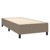 Produktbild för Ramsäng med madrass taupe 90x190 cm tyg