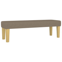 Produktbild för Ramsäng med madrass taupe 140x190 cm tyg