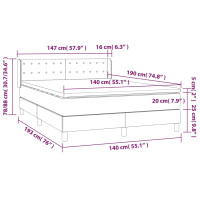 Produktbild för Ramsäng med madrass blå 140x190 cm tyg