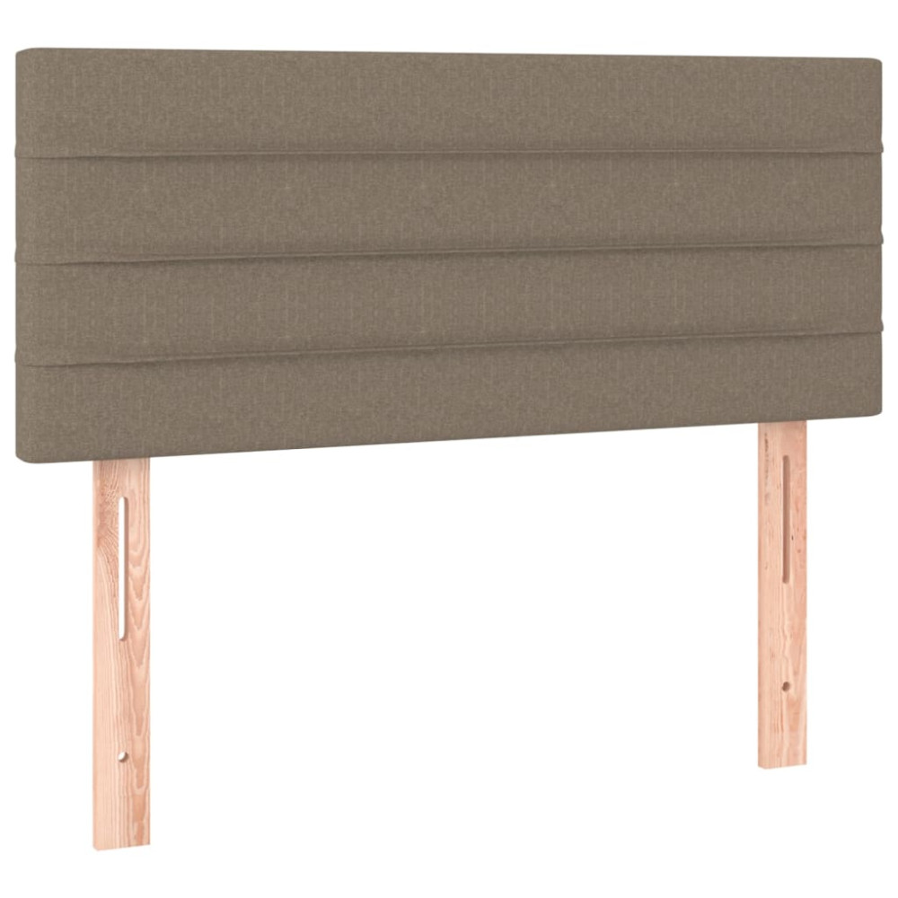 Produktbild för Ramsäng med madrass taupe 90x200 cm tyg