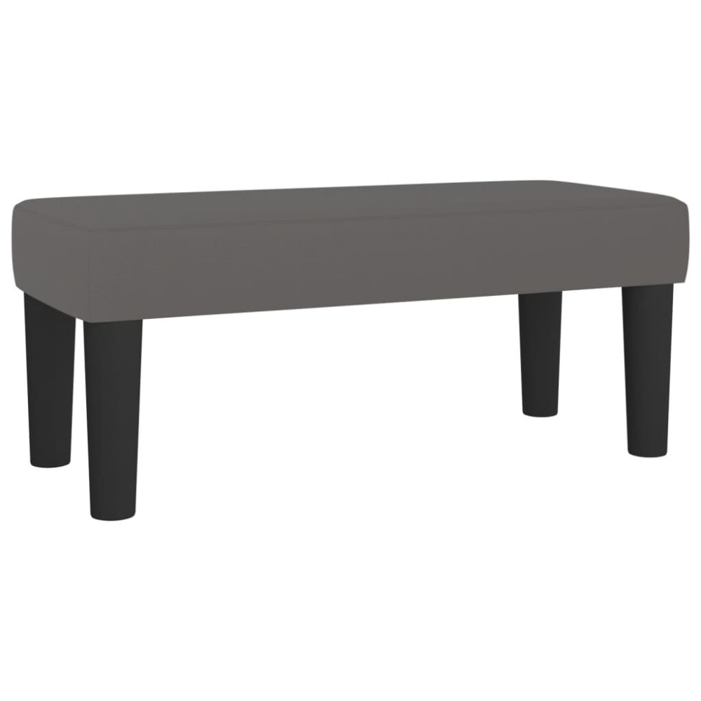 Produktbild för Ramsäng med madrass grå 80x200 cm konstläder