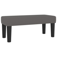 Produktbild för Ramsäng med madrass grå 80x200 cm konstläder