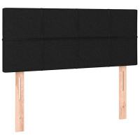 Produktbild för Ramsäng med madrass svart 90x200 cm tyg