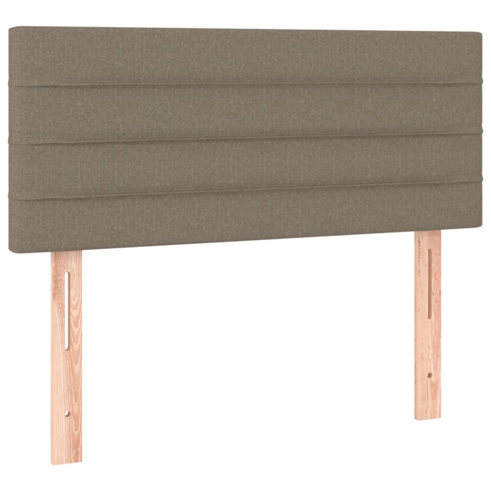 Produktbild för Ramsäng med madrass taupe 90x190 cm tyg