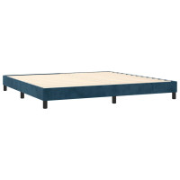 Produktbild för Ramsäng med madrass mörkblå 200x200 cm sammet