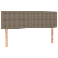 Produktbild för Ramsäng med madrass taupe 140x190 cm tyg