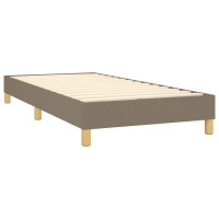 Produktbild för Ramsäng med madrass taupe 90x190 cm tyg