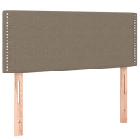 Produktbild för Ramsäng med madrass taupe 90x190 cm tyg